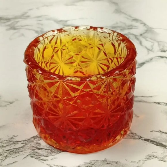 Degenhart Glass Daisy Button Trinket Paperweight Open Salt Vtg - Picture 3 of 8